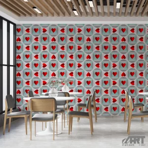 pattern hearts wall