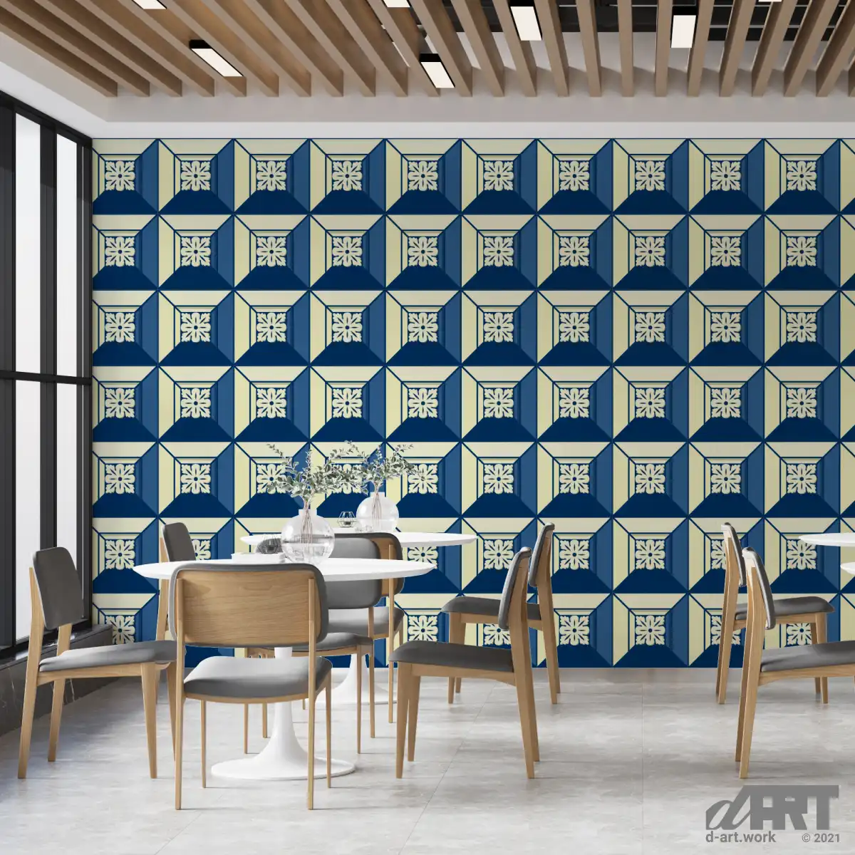 pattern square dome wall