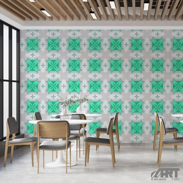 pattern turquoise symmetry wall
